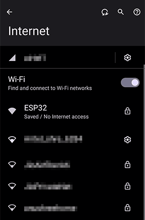Joining the ESP32 access point network