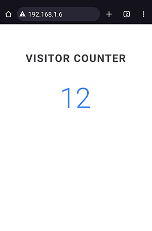 ESP32 visitor counter web page in STA mode